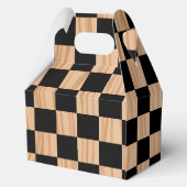 Schachbrett-Design-Giebel Geschenkschachtel (Rückseite)