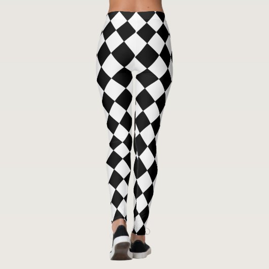 Schachbrett Design Leggings (Rückseite)
