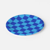 Schachbrett-Design Pappteller (Schrägansicht)