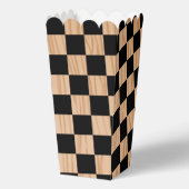 Schachbrett-Design-Popcorn im Quadrat Geschenkschachtel (Vorderseite)