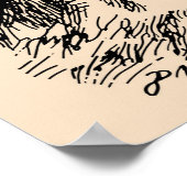 Schachbrett durch das aussehende Glas Poster (Ecke)