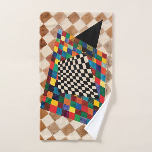 Schachbrett durch Wassily Kandinsky Badhandtuch Set (Handtuch)