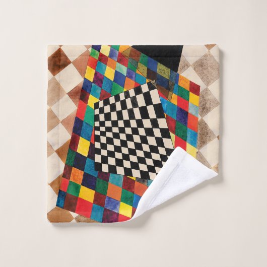 Schachbrett durch Wassily Kandinsky Badhandtuch Set (Waschlappen)