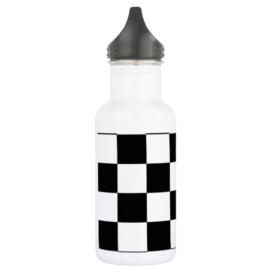 Schachbrett Edelstahlflasche (Links)