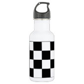 Schachbrett Edelstahlflasche (Vorderseite)