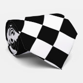 SCHACHBRETT! (ein quadratischer Fliesenentwurf) ~ Krawatte (Gerollt)