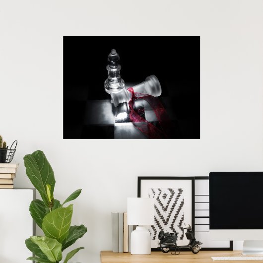 Schachbrett - Ermordung Poster (Heimbüro)