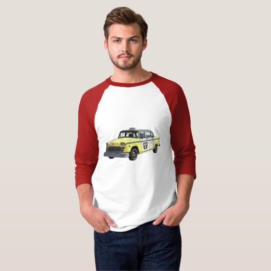 Schachbrett-Fahrerhaus-Taxi-klassische T-Shirt (Vorne ganz)