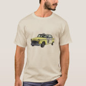 Schachbrett-Fahrerhaus-Taxi-klassische T-Shirt (Vorderseite)