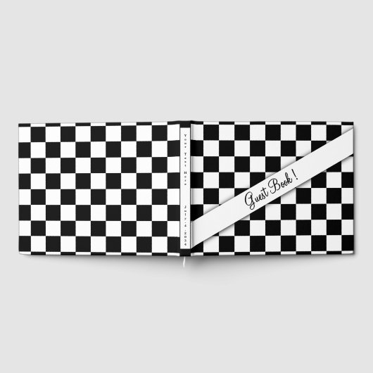 Schachbrett Flag Gästebuch (Voll)