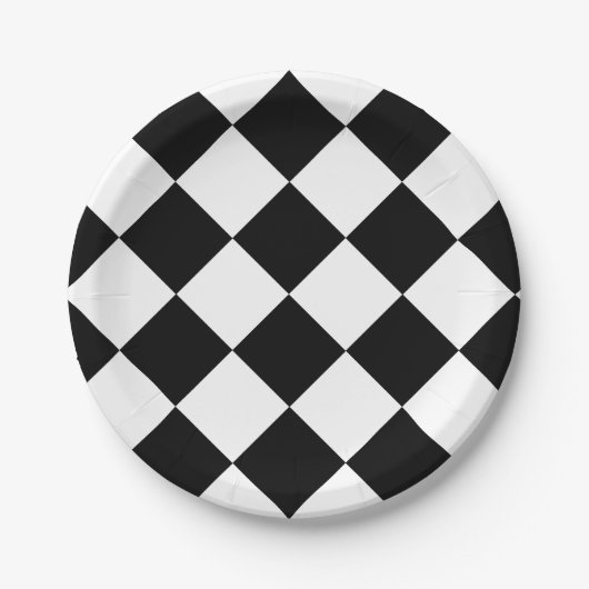 Schachbrett Flag Racing Design Pappteller (Vorderseite)
