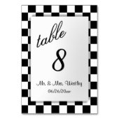 Schachbrett Flag Tischnummer (Vorderseite)