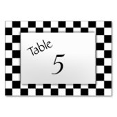 Schachbrett Flag Tischnummer (Vorderseite)