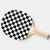 Schachbrett-Flagge Tischtennis Schläger (Seitenansicht)