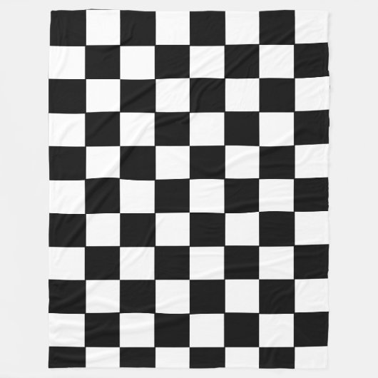 Schachbrett Fleecedecke (Vorderseite)