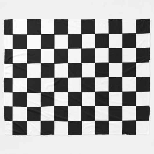 Schachbrett Fleecedecke (Vorderseite (Horizontal))