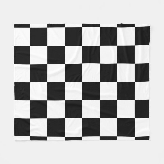 Schachbrett Fleecedecke (Vorderseite (Horizontal))