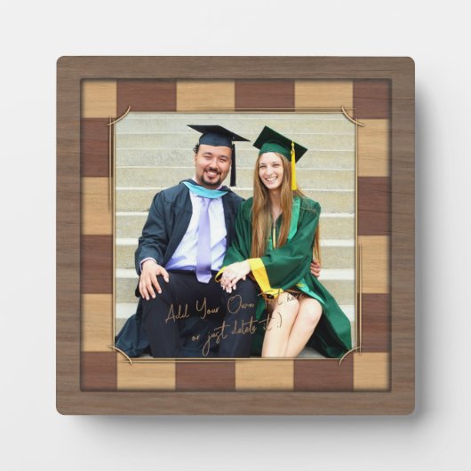 Schachbrett Foto Frame Template. Geschenk für Scha Fotoplatte (Vorderseite)