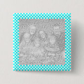Schachbrett-Fotobild-Button Button (Vorderseite)