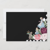 Schachbrett für Alice im Wunderland Save The Date (Rückseite)