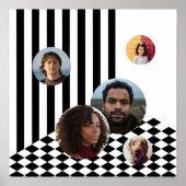 Schachbrett für die FotoCollage der Familie Poster (Vorne)