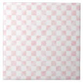 Schachbrett für die modernen weißen rosa Quadrate Fliese (Vorderseite)