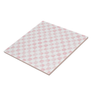 Schachbrett für die modernen weißen rosa Quadrate Fliese