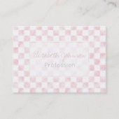 Schachbrett für die modernen weißen rosa Quadrate Visitenkarte (Vorderseite)