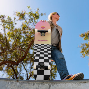 Schachbrett für die Rückwärtsfahrt Skateboard