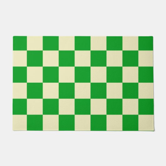 Schachbrett für grüne Karos rückwärts Schachbrettm Fußmatte (Vorderseite)