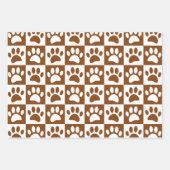 Schachbrett für niedlich-weiß-braune Pasten Geschenkpapier Set (Vorderseite)