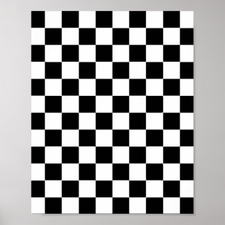 Schachbrett für Schach-Schachbretter mit kontrolli Poster