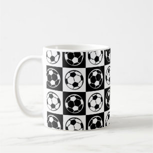 Schachbrett Fußball / Fußballmuster  Kaffeetasse