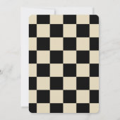 Schachbrett Geburtstagsparty Einladung Spiel Nacht (Rückseite)