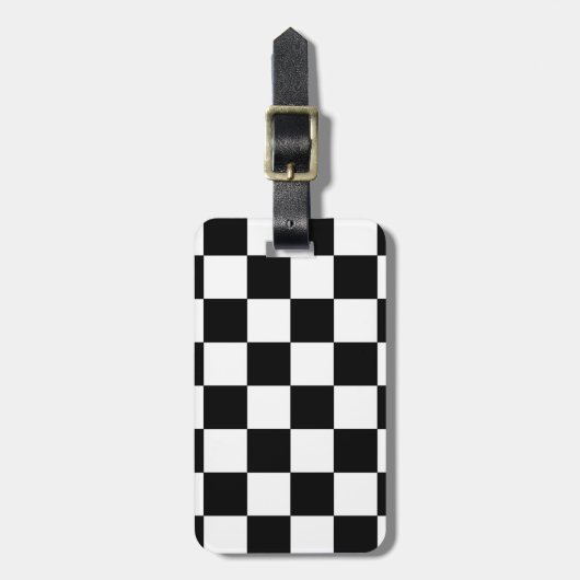 Schachbrett Gepäckanhänger (Vorderseite vertikal)