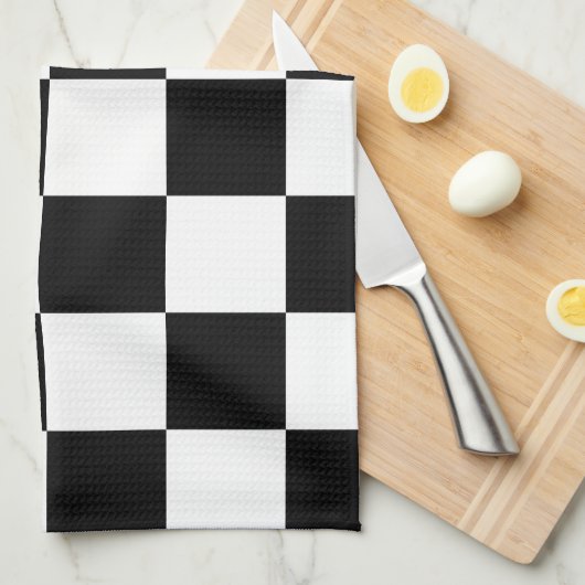 Schachbrett Geschirrtuch (Viertel Falte)