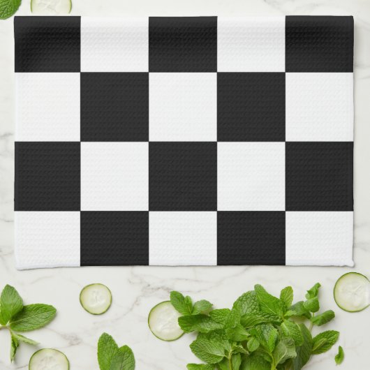 Schachbrett Geschirrtuch (Gefaltet)