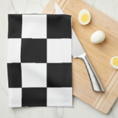 Schachbrett Geschirrtuch (Viertel Falte)