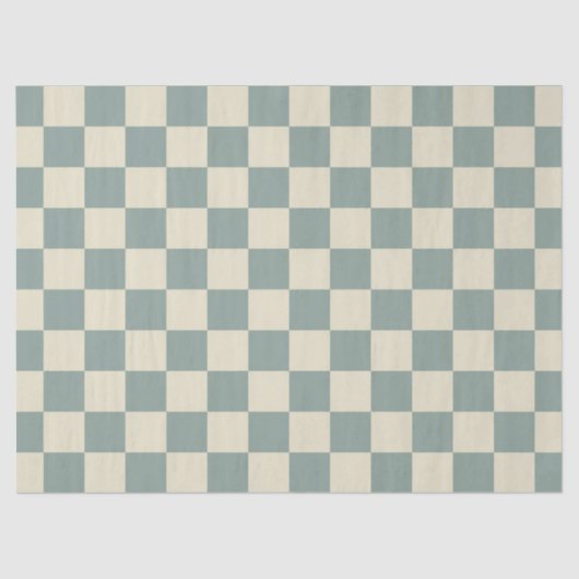 Schachbrett grün und blassgelb seidenpapier (Vorderseite)