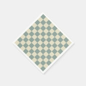 Schachbrett grün und blassgelb serviette (Ecke)