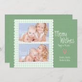 Schachbrett-Handy-Flachkarten-Foto Feiertagskarte (Vorne/Hinten)