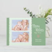 Schachbrett-Handy-Flachkarten-Foto Feiertagskarte (Stehend Vorderseite)