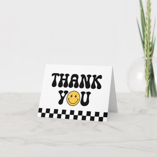 Schachbrett Happy Face Geburtstag Danke Karte (Vorderseite)