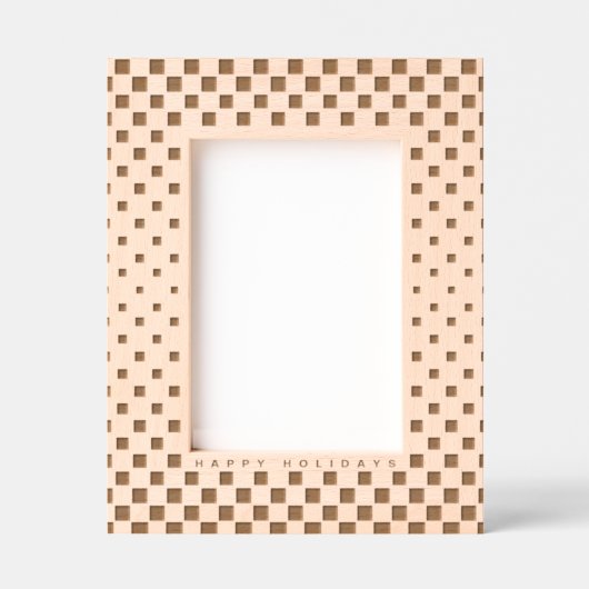 Schachbrett Happy Holidays Geätzte Rahmen (Vorderseite)