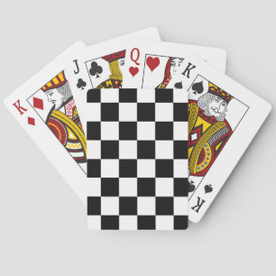 Schachbrett-Heimteppich der klassischen Eleganz Spielkarten