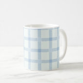 Schachbrett hellblau - französisches Land Kaffeetasse (VorderseiteRechts)