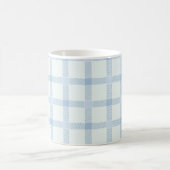 Schachbrett hellblau - französisches Land Kaffeetasse (Mittel)