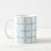 Schachbrett hellblau - französisches Land Kaffeetasse (Links)