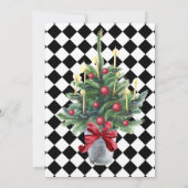 Schachbrett-Hintergrundfoto Feiertagskarte (Rückseite)