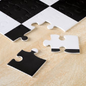 Schachbrett-Hometeppich der klassischen Eleganz Puzzle (Seite)